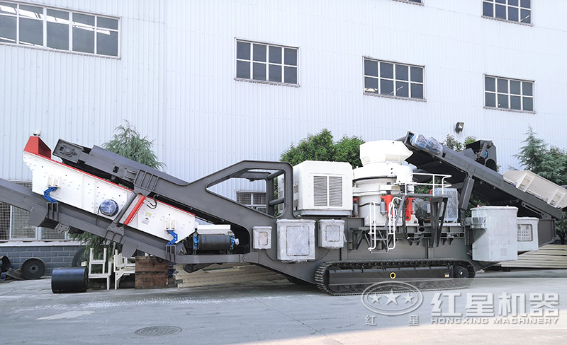 履帶圓錐破碎機(jī)，遙控移動(dòng)